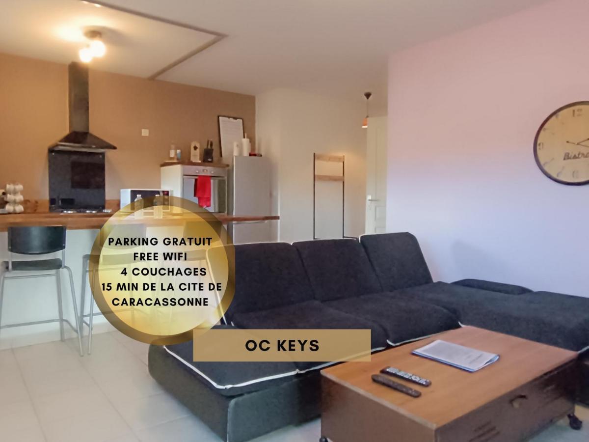 *Le Cocon Bistroquet*Oc.Keys/Terrasse/ Parking Apartment Carcassonne Ngoại thất bức ảnh